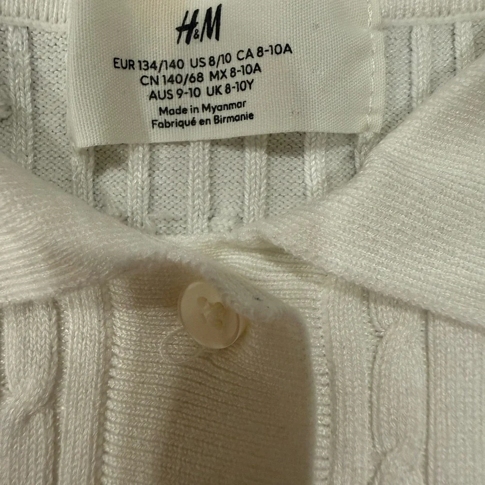 H&M Kids Cable Knit Polo Dress – Size 8–10Y (134/140)